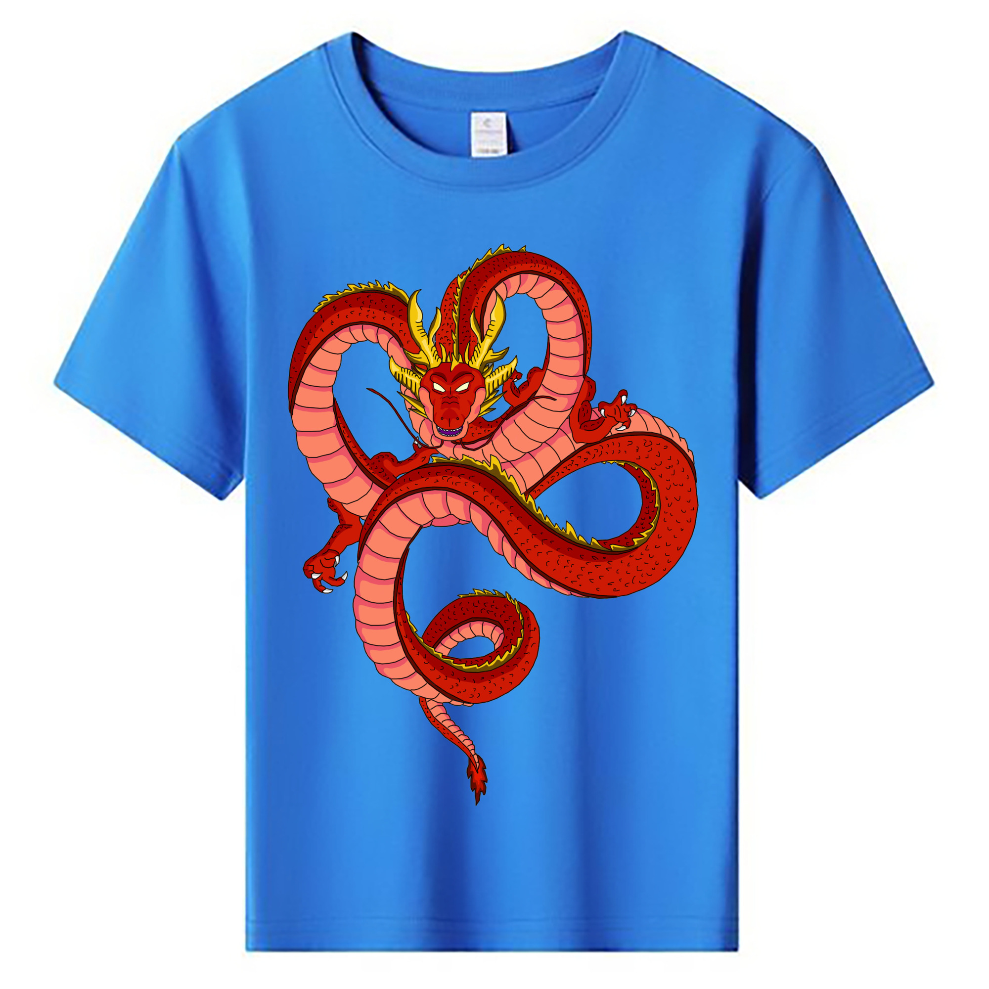 （画像用） ドラゴンボール 神龍 シェンロン DRAGON BALL Shenron 綿100％キッズTシャツ（フロントプリント）